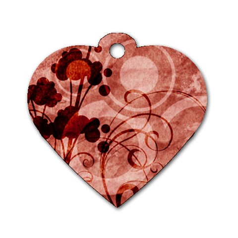 Design Art (design 10) Dog Tag Heart (One Side) from ArtsNow.com Front