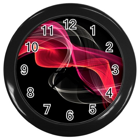 Design Art (design 8) Wall Clock (Black) from ArtsNow.com Front