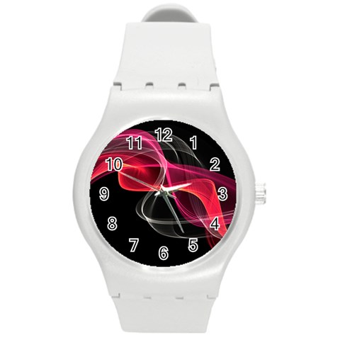 Design Art (design 8) Round Plastic Sport Watch (M) from ArtsNow.com Front