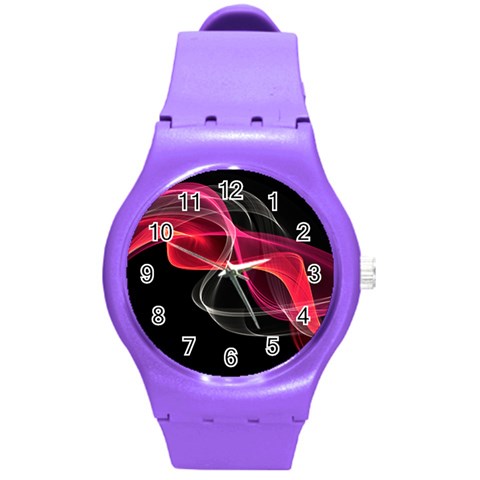 Design Art (design 8) Round Plastic Sport Watch (M) from ArtsNow.com Front