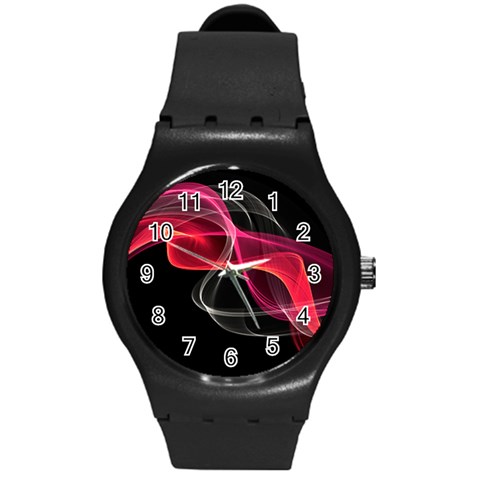 Design Art (design 8) Round Plastic Sport Watch (M) from ArtsNow.com Front