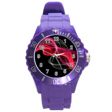 Design Art (design 8) Round Plastic Sport Watch (L) from ArtsNow.com Front