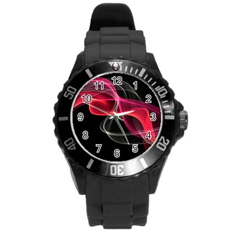 Design Art (design 8) Round Plastic Sport Watch (L) from ArtsNow.com Front