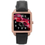 Design Art (design 8) Rose Gold Leather Watch 