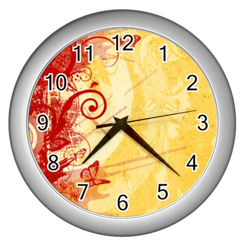 Design Art (design 6) Wall Clock (Silver) from ArtsNow.com Front