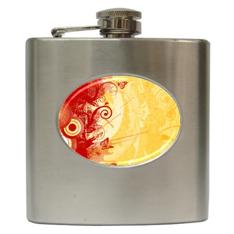 Design Art (design 6) Hip Flask (6 oz) from ArtsNow.com Front