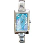 Blue Lights Rectangle Italian Charm Watch