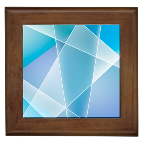 Blue Lights Framed Tile from ArtsNow.com Front