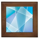 Blue Lights Framed Tile