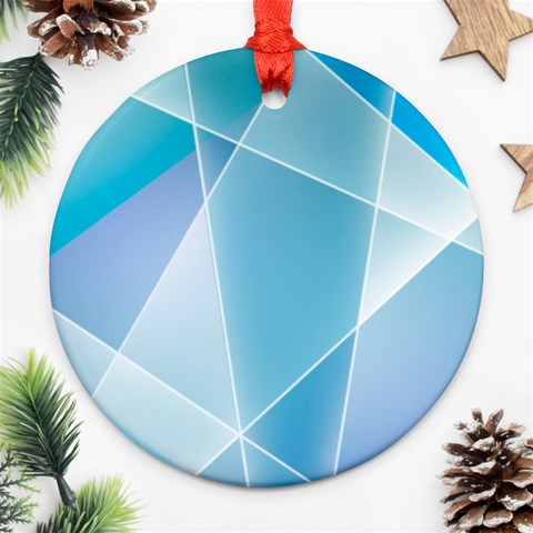 Blue Lights Ornament (Round) from ArtsNow.com Front