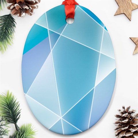 Blue Lights Ornament (Oval) from ArtsNow.com Front