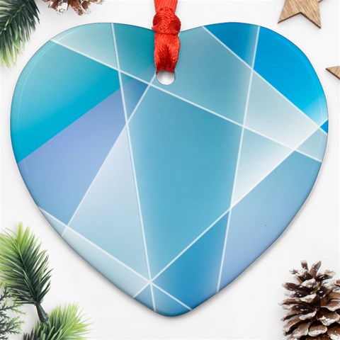 Blue Lights Ornament (Heart) from ArtsNow.com Front