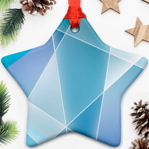 Blue Lights Ornament (Star) from ArtsNow.com Front