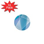 Blue Lights 1  Mini Button (10 pack) 