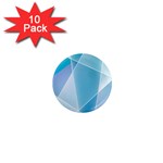 Blue Lights 1  Mini Magnet (10 pack) 