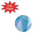 Blue Lights 1  Mini Magnet (100 pack) 