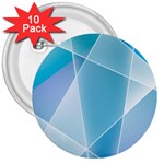 Blue Lights 3  Button (10 pack)