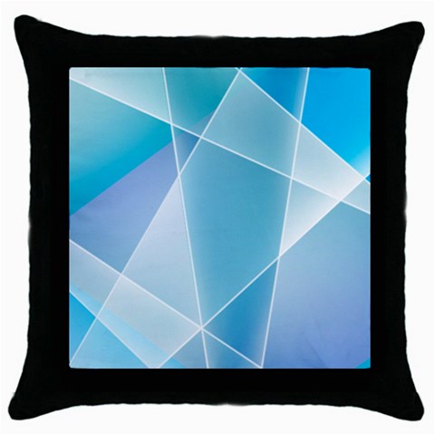 Blue Lights Throw Pillow Case (Black) from ArtsNow.com Front