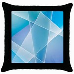 Blue Lights Throw Pillow Case (Black)