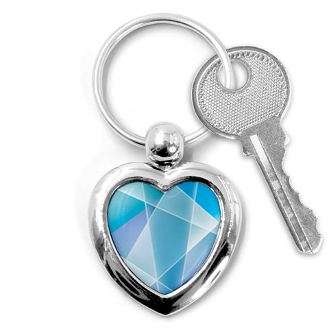 Blue Lights Key Chain (Heart) from ArtsNow.com Front