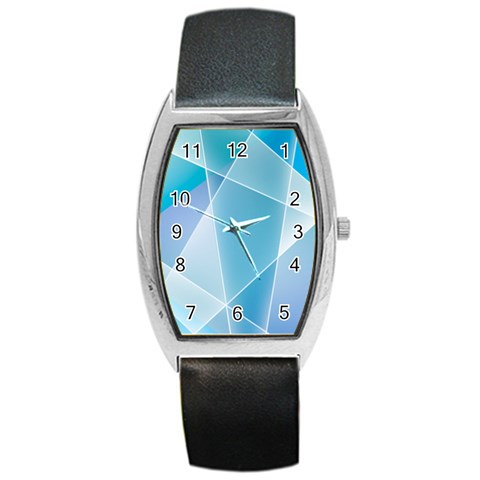 Blue Lights Barrel Style Metal Watch from ArtsNow.com Front