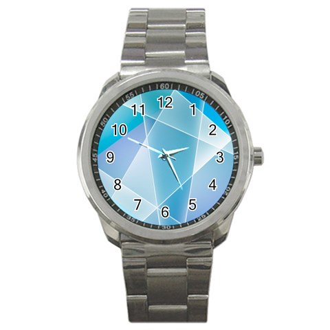 Blue Lights Sport Metal Watch from ArtsNow.com Front