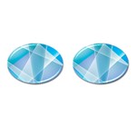 Blue Lights Cufflinks (Oval)