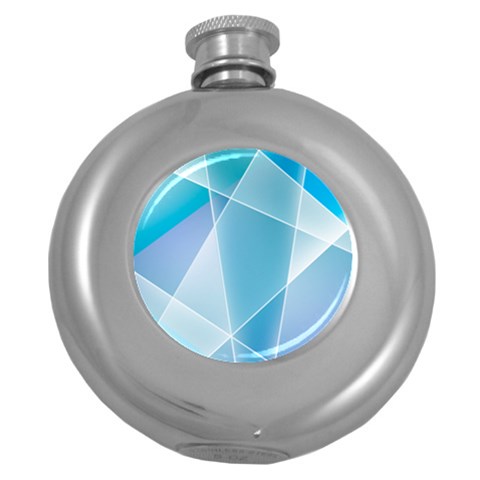 Blue Lights Hip Flask (5 oz) from ArtsNow.com Front