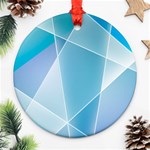 Blue Lights Round Ornament (Two Sides)