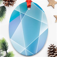 Blue Lights Oval Ornament (Two Sides) from ArtsNow.com Back