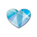 Blue Lights Rubber Coaster (Heart)