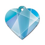 Blue Lights Dog Tag Heart (One Side)