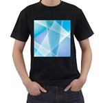 Blue Lights Men s T-Shirt (Black)