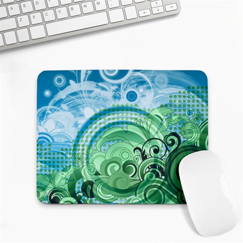 Blue Green Circle Design Small Mousepad from ArtsNow.com Front