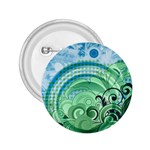 Blue Green Circle Design 2.25  Button