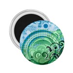 Blue Green Circle Design 2.25  Magnet