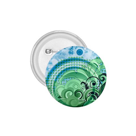 Blue Green Circle Design 1.75  Button from ArtsNow.com Front