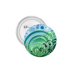 Blue Green Circle Design 1.75  Button