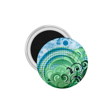 Blue Green Circle Design 1.75  Magnet from ArtsNow.com Front