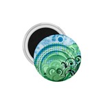 Blue Green Circle Design 1.75  Magnet