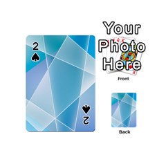 Blue Lights Playing Cards 54 (Mini) from ArtsNow.com Front - Spade2