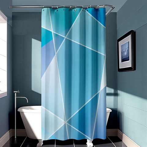 Blue Lights Shower Curtain 36  x 72  (Stall) from ArtsNow.com Curtain(36 X72 ) - 33.26 x66.24  Curtain(36 X72 )