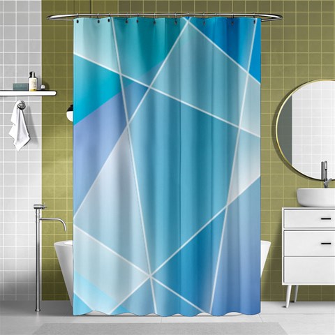 Blue Lights Shower Curtain 48  x 72  (Small) from ArtsNow.com Curtain(48  X 72 ) - 42.18 x64.8  Curtain(48  X 72 )