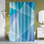 Blue Lights Shower Curtain 48  x 72  (Small)