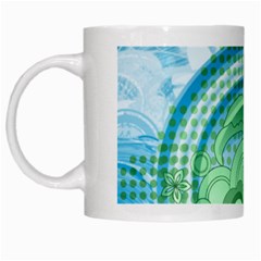 Blue Green Circle Design White Mug from ArtsNow.com Left