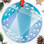 Blue Lights Ornament (Round Filigree)