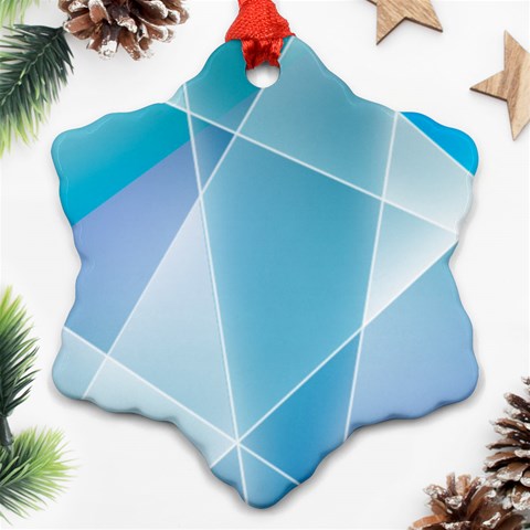 Blue Lights Ornament (Snowflake) from ArtsNow.com Front