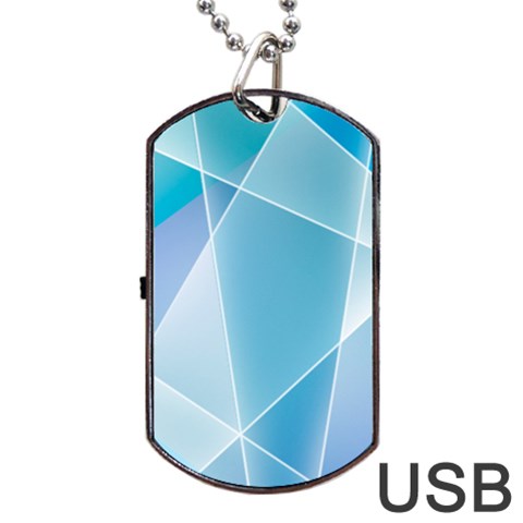 Blue Lights Dog Tag USB Flash (One Side) from ArtsNow.com Front