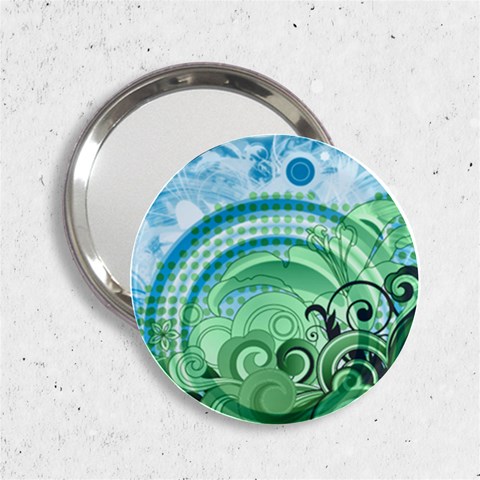 Blue Green Circle Design 2.25  Handbag Mirror from ArtsNow.com Front