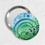 Blue Green Circle Design 2.25  Handbag Mirror